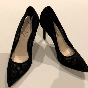 Jessica Simpson “Charese” Black Mesh Pumps Size 8M
